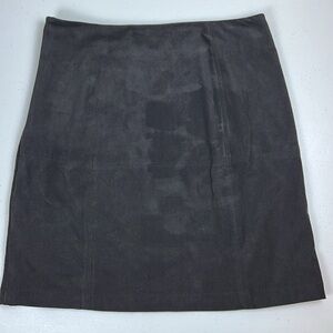 J.Jill faux suede classic‎ dark brown skirt with stretch EUC